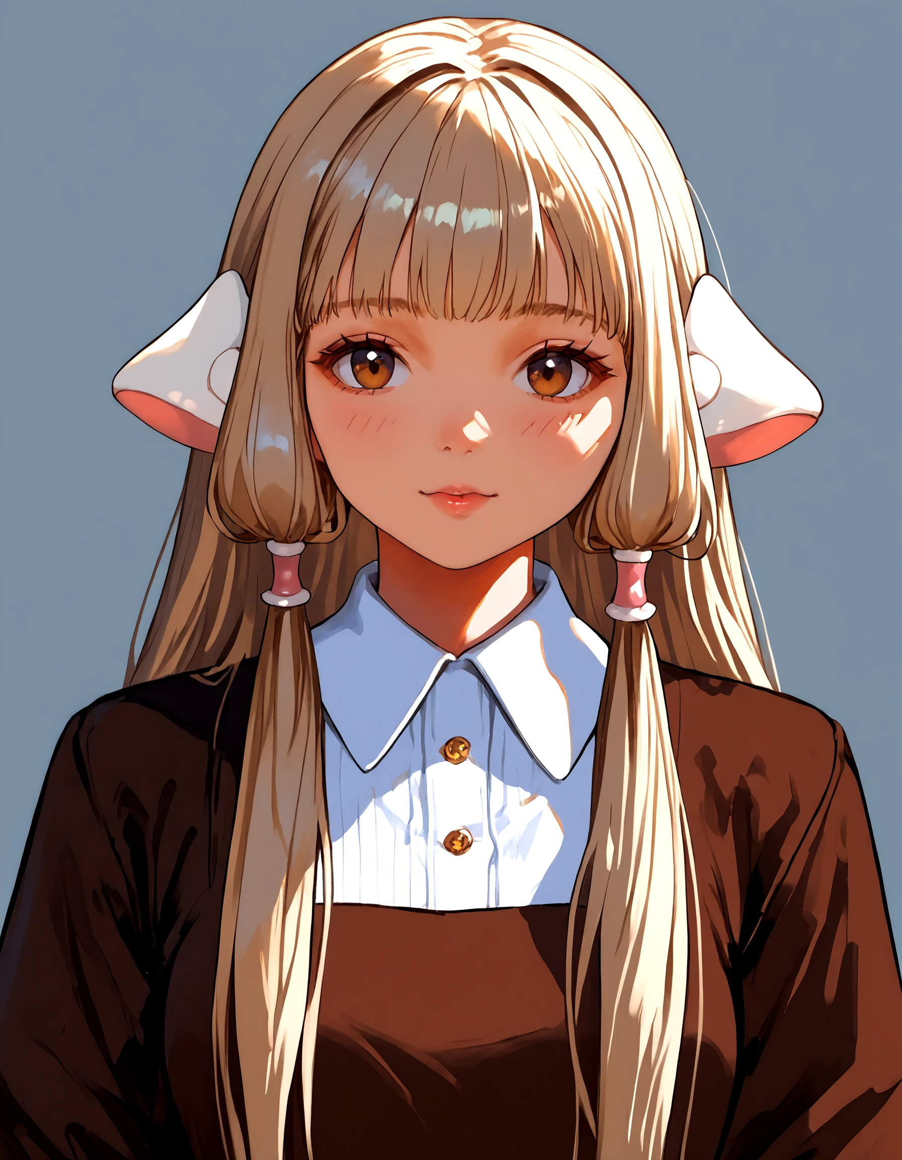 score_9, score_8_up, score_7_up, score_6_up, score_5_up, score_4_up, (high quality, detailed, beautiful) chii, persacom_ears, brown_outfit, facing_viewer <lora:Chii2-0000010:0.99>