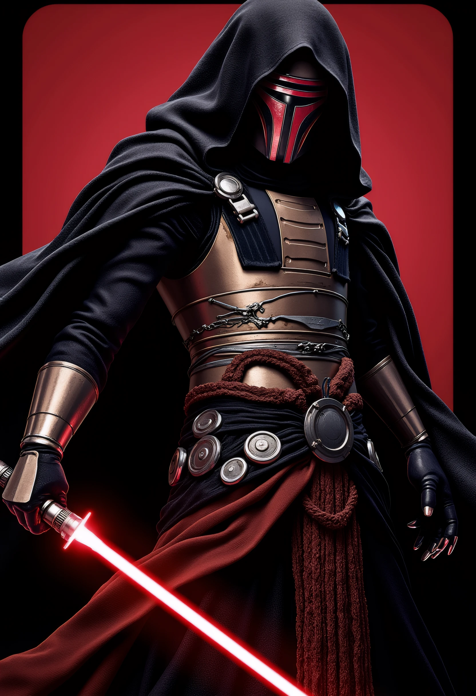 A poster of a star wars themed movie featuring Revan as the main character