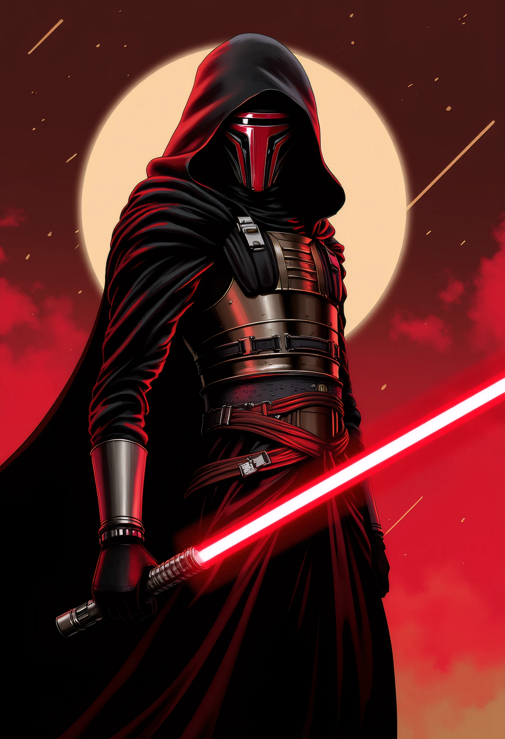 A poster of a star wars themed movie featuring Revan as the main character