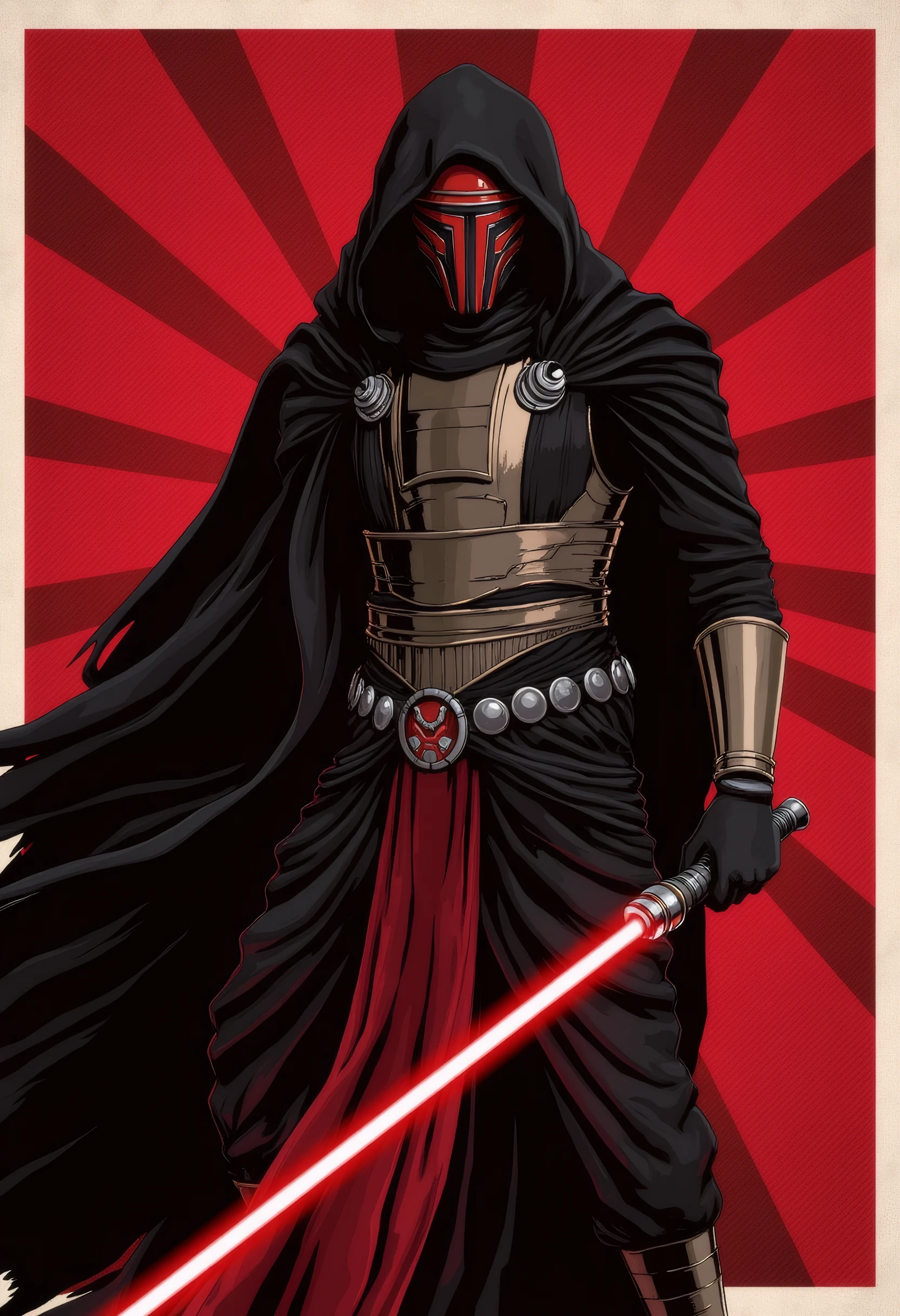 A poster of a star wars themed movie featuring Revan as the main character