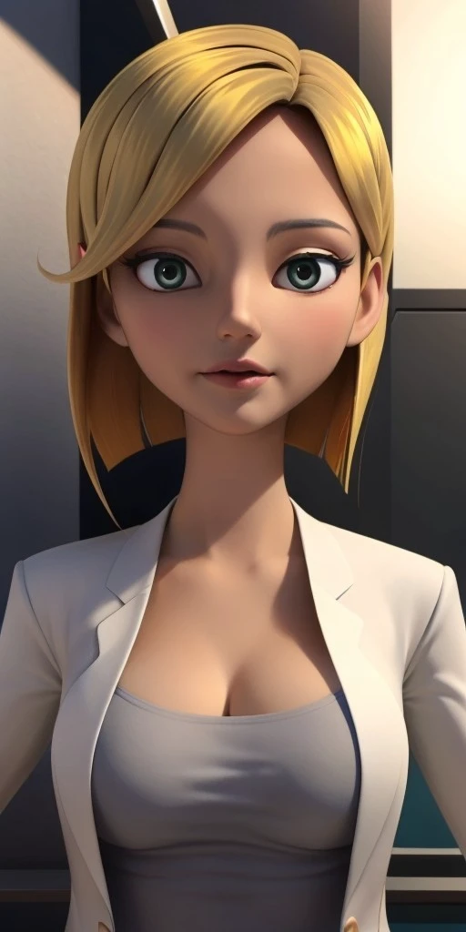 Hyperrealistic, photorealistic, super detailed, dark green eyes, golden blonde hair is cut into a short bob that ends in the center of her neck, body like in real life, large pores, fair skin, slender, beautiful arms, medium breasts, unreal engine, octane render, droped shadow, bokeh, cinematic lighting, <lora:add_detail:0.5>, <lora:Volumetric_lighting:0.6>, person Contard, <lora:ddaea804-61f2-4b30-9bf3-fb09fa431334:0.7>