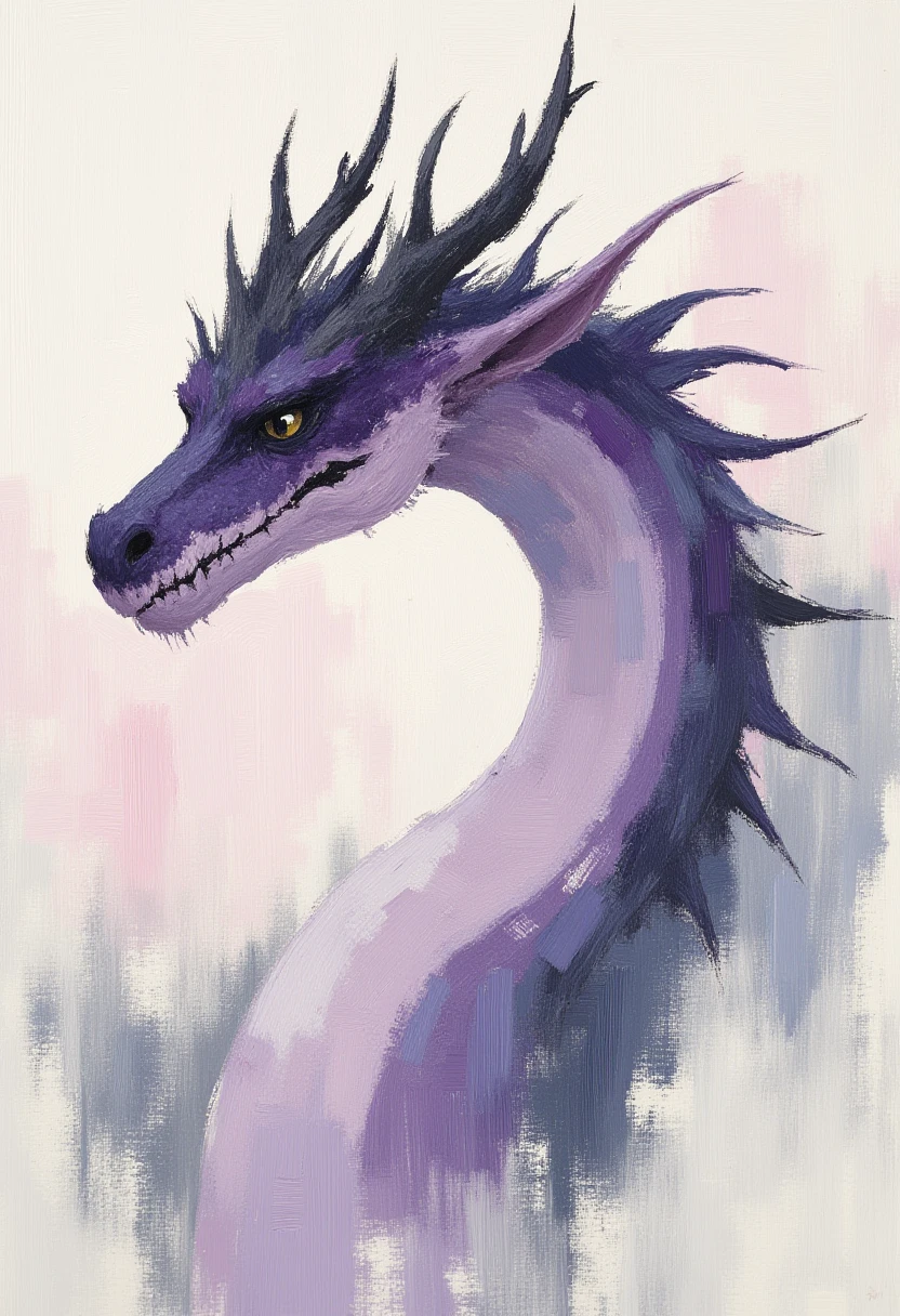 dragon novuschroma style dry brush painting