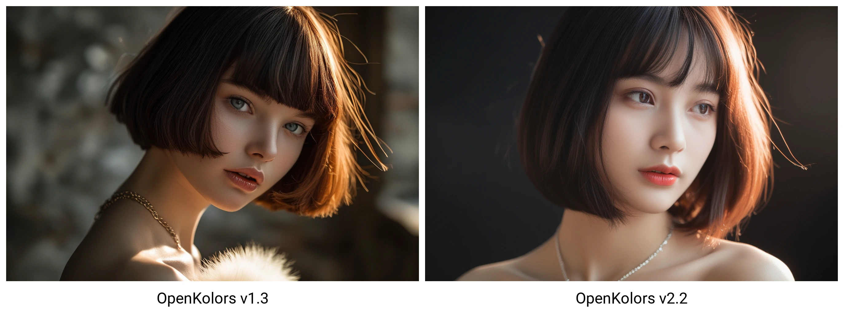 cinematic film still fashion photography portrait of 1girl,offshoulder,fluffy short hair,soft light,rim light,beautiful shadow,low key,(photorealistic, raw photo:1.2),(natural skin texture, realistic eye and face details),hyperrealism,ultra high res,4K,Best quality,masterpiece,necklace,(cleavage:0.8),in the dark, . shallow depth of field, vignette, highly detailed, high budget, bokeh, cinemascope, moody, epic, gorgeous, film grain, grainy