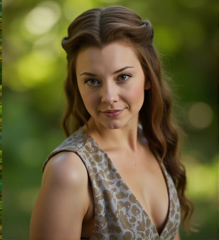 bokeh, outdoor <lora:margaery-tyrell-flux-m2rg4:1.2> portrait photo, m2rg4,