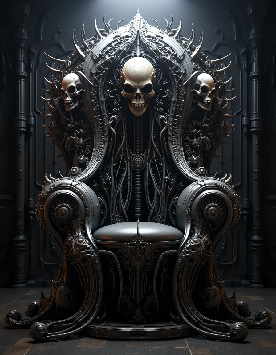 g1g3r  by giger , a futuristic chair with skulls 
<lora:Giger_2_0:0.7>