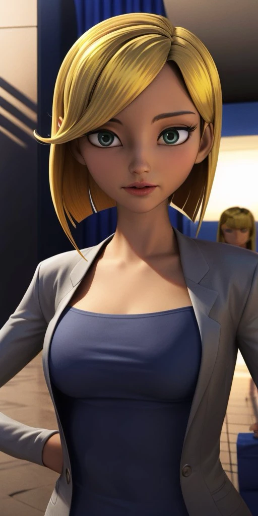 Hyperrealistic, photorealistic, super detailed, dark green eyes, golden blonde hair is cut into a short bob that ends in the center of her neck, body like in real life, large pores, fair skin, slender, beautiful arms, medium breasts, unreal engine, octane render, droped shadow, bokeh, cinematic lighting, <lora:add_detail:0.5>, <lora:Volumetric_lighting:0.6>, person Contard, <lora:ddaea804-61f2-4b30-9bf3-fb09fa431334:0.7>