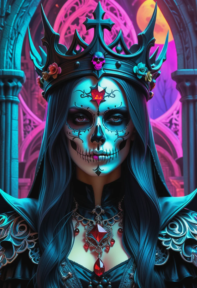 grunge style gothic style hyperrealistic art Gothic style skull demon queen concept art portrait by Casey Weldon, blacklight Olga Kvasha, Miho Hirano, hyperdetailed intricately detailed gothic art trending on Artstation triadic colors Unreal Engine 5 detailed matte painting, deep color, fantastical, intricate detail, splash screen, complementary colors, fantasy concept art, 8k resolution, gothic deviantart masterpiece, . Dark, mysterious, haunting, dramatic, ornate, detailed . extremely high-resolution details, photographic, realism pushed to extreme, fine texture, incredibly lifelike . dark, mysterious, haunting, dramatic, ornate, detailed . textured, distressed, vintage, edgy, punk rock vibe, dirty, noisy