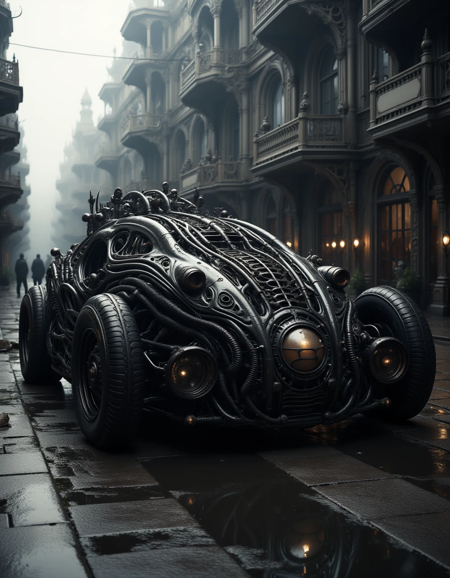 g1g3r  by giger , an alien car in a street
<lora:Giger_2_0:0.8>