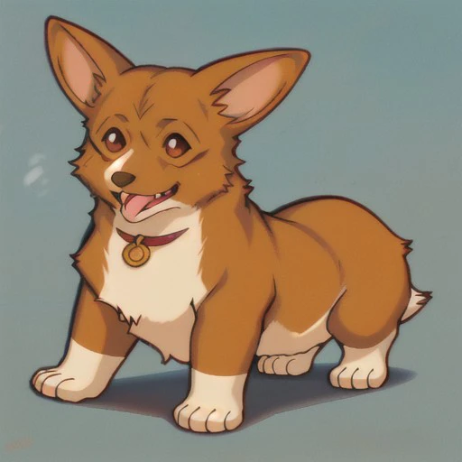 cowboybebop, feral, on all fours PembrokeWelshCorgi cute, happy