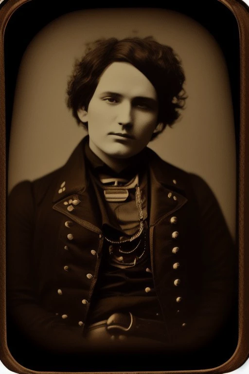 Daguerreotype of a wild west stoner outlaw,