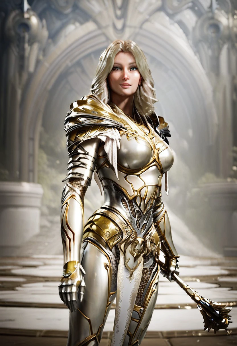 SerathParagon,1girl,solo,armor,long hair,blonde hair,blue eyes,shoulder armor,pauldrons,gauntlets,breastplate,lips,weapon,large breast,boobplate,full armor,pelvic curtain,boots,gloves,greaves,vambraces,armor ornament,armor pants,seductive pose,
score_9, score_8_up, score_7_up, beautiful aesthetic, very intricate, high quality details,vibrant, highly detailed, award-winning, professional,anime artwork, anime style, studio anime, athletic, toned female,muscular milf,curvy body, athletic girl,fit girl,  round breasts, ,looking at viewer, pinup pose,teasing, dynamic lighting, cinematic, smug, better than you, aura of temptation, highly detailed, high resolution, masterpiece, detailed clother, detailed background, highly detailed, ((sound effects)) comic layout,