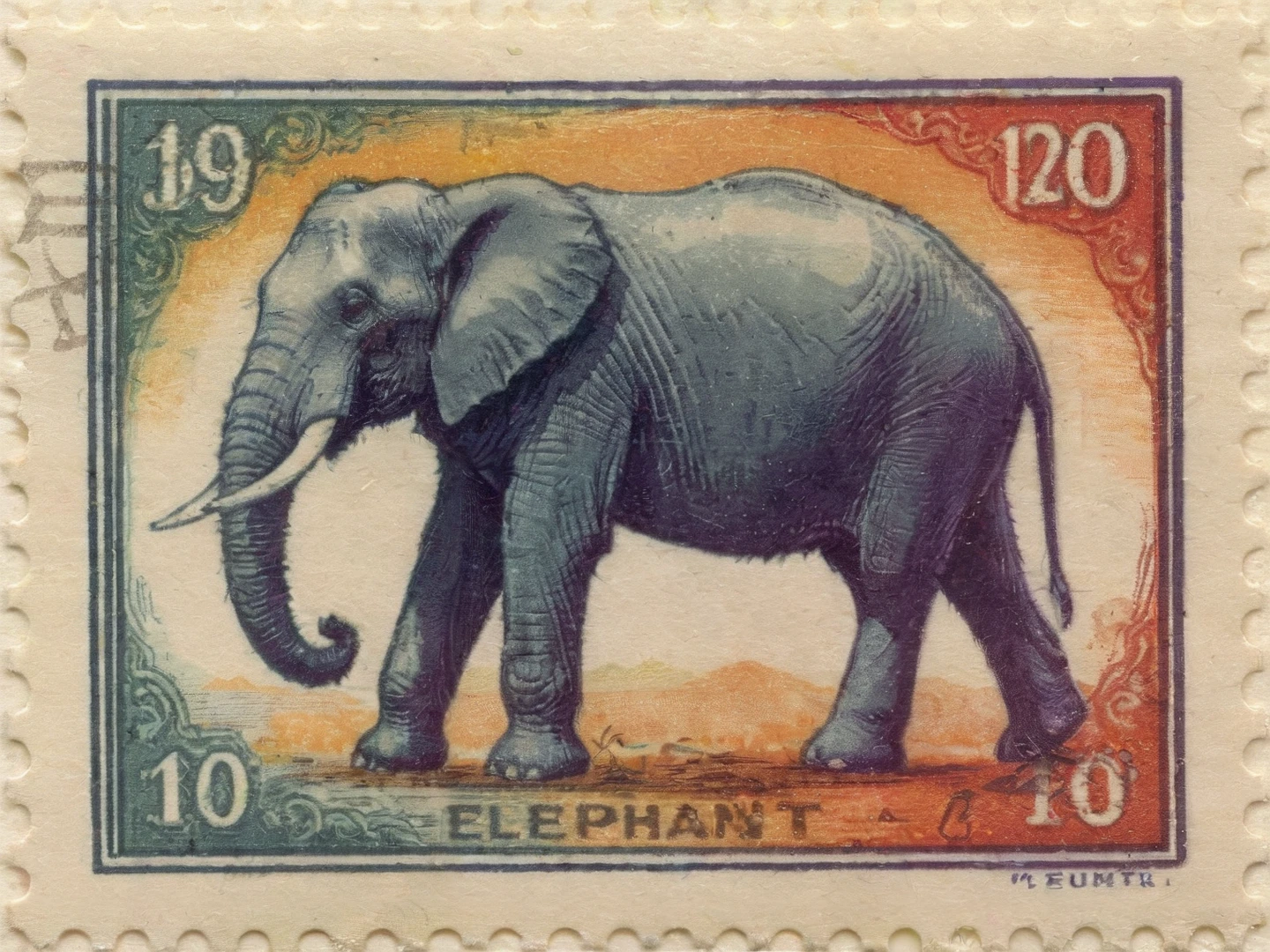 Elephant. Colorful stamp.

<lora:PostageStamp01_CE_SDXL_64x32x120x2bOT:0.8>

pstgstmpCE style