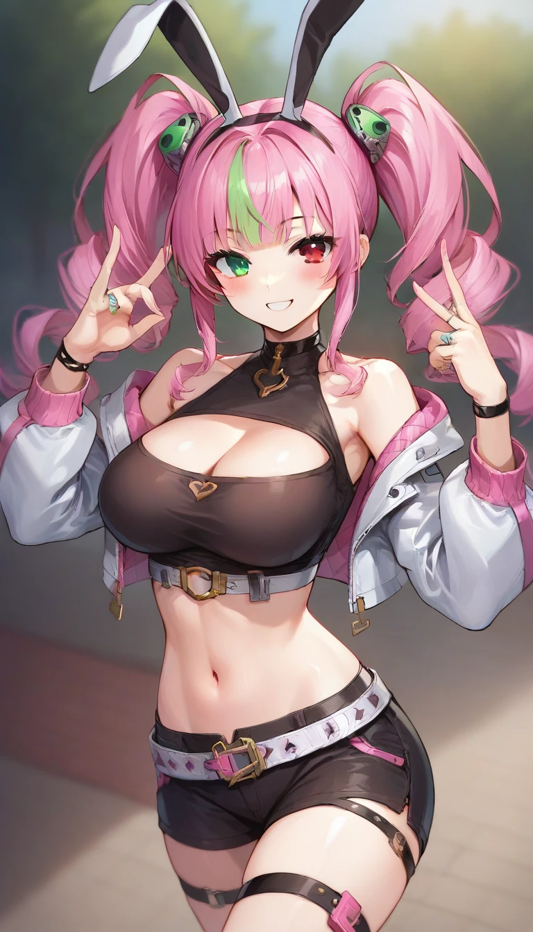 Bright pink haired elf wearing ??????????? sports:1.5、Pink eyes:1.5、Perfect eyes、upward-eyed、Beautiful in every detail、Beautiful in every detail、beautiful eyes highlights)、

(????????????:2.0)、Puffy ??????、Milk Away)、((Fat))、Narrow waist,wide-????,athletic bodies,inflated legs,delicate detailed fingers,Detailed body,detailed arms,, Detailed hand),

(((Lustrous skin:1.5,bright skin: 1.5,skin tanned,Shiny skin,Very shiny skin,Shiny body,plastic glitter skin,exaggerated shiny skin))),(,Narrow waist,wide-????,athletic bodies,inflated legs,delicate detailed fingers,Detailed body,detailed arms,Human Hands, Detailed hand),

Cute,sluttish,Seductive,??????,????, 

zettai ryouiki,Revealing clothing,Show skin、(((????????))),((((underboob)))),((sport tiny bra white, neon pink sports ?????,Visible neon pink lace straps)),(Wear sportswear:1.3,sports wear,seminude,with little clothing,),(detailed costume,detailed  clothes),

(Dynamic Pose:1.0), embarrassed, Centered, scale to fit the dimensions, thirds rule,

Outdoors, ((Night view)), (Neon light background: 1.5,dark sky,alleyway,Lonely alley,Thick clouds, Detailed background:1.25),

(Best Quality), (High resolution), (((Rear view)))、(Sharp Focus), (ultra-detailliert), (Extremely detailed), (Very high quality artwork), in 8K_Wallpaper, (High definition CG 8K),(extremely detailed 8k CG), ((hyper super ultra detailed perfect piece)), perfect masterpiece))), illustratio、 Vibrant colors,  (Convoluted), High contrast, Selective lighting, double exposure, nffsw (High dynamic range), Post-processing, Background blur,