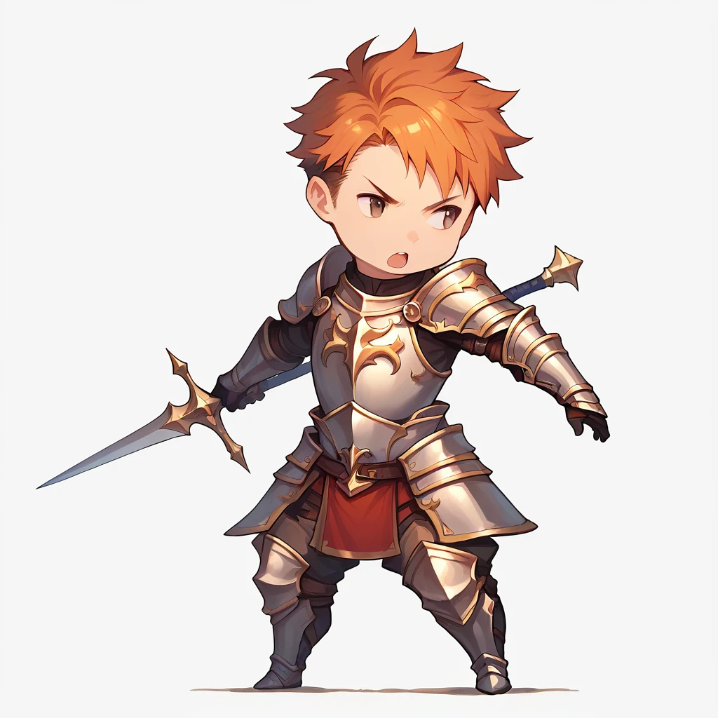 score_9, score_8_up, score_7_up,bdchibi,1boy,  <lora:[pony]bdchibi:1>,full body, (white background:1.3),  solo,holding weapon, armor, knight,fantasy world,fantasy background,looking to the side,fighting stance, short hair, orange hair, open mouth,