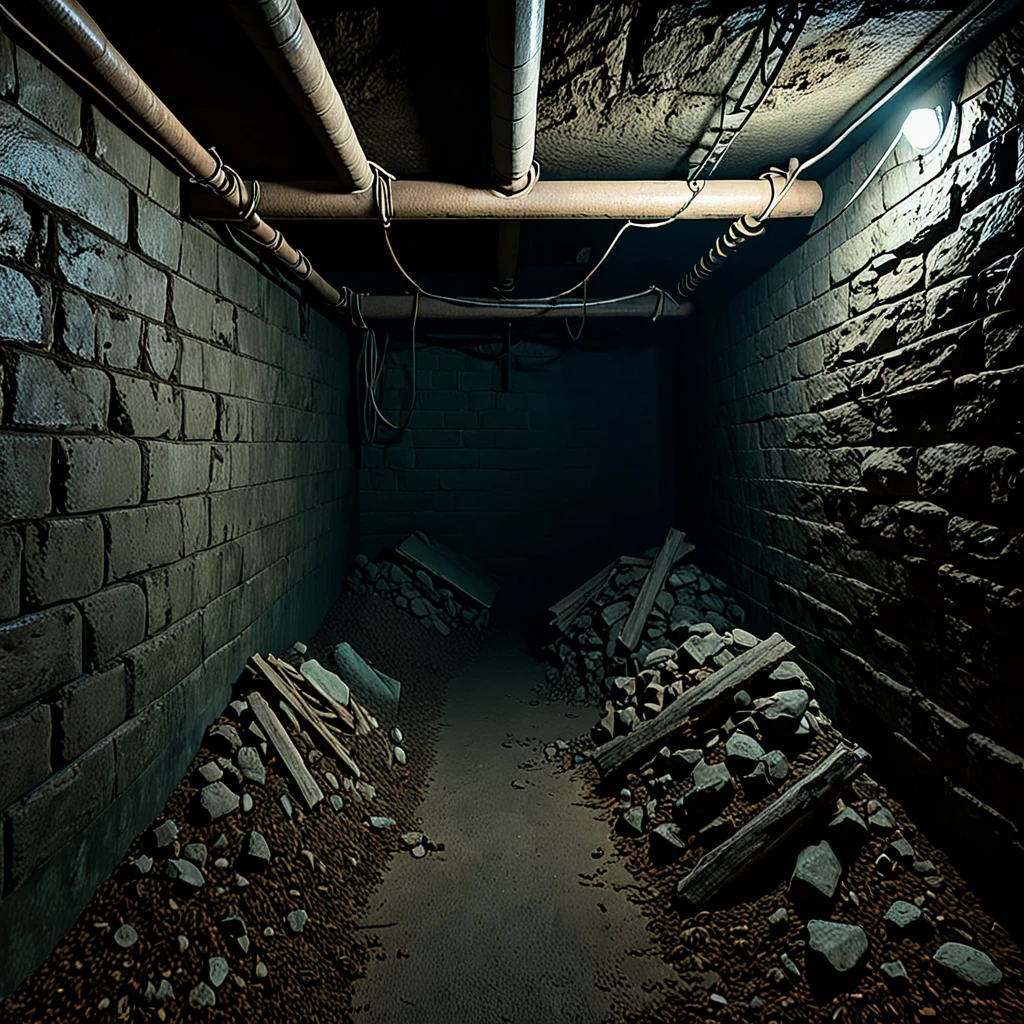 <lora:Doctor_Pollutions_Paranormal_Asylum_DX_-_DreamShaper_r2:1>,docpollparan, beneath basement, asylum, abandoned, unreal engine, 4k, masterpiece, trending on artstation