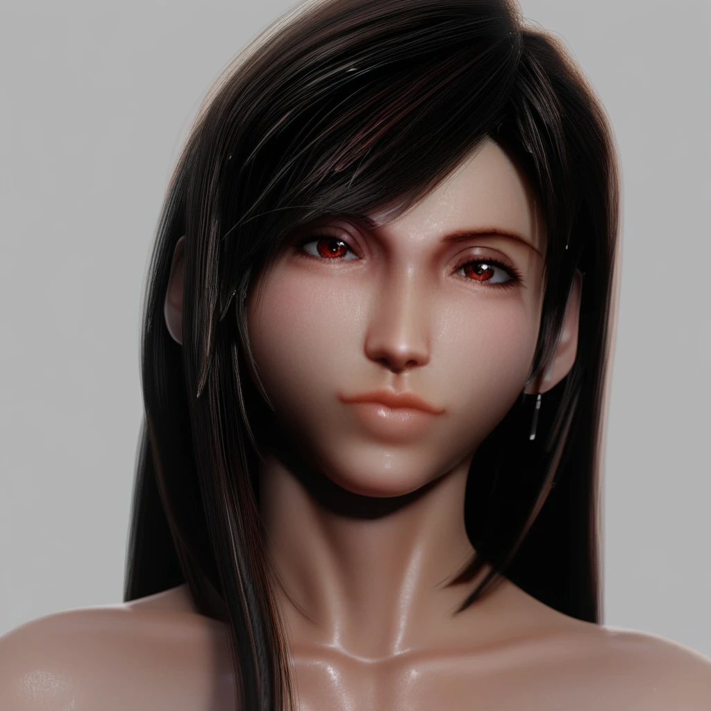 tifa lockhart, portrait, face