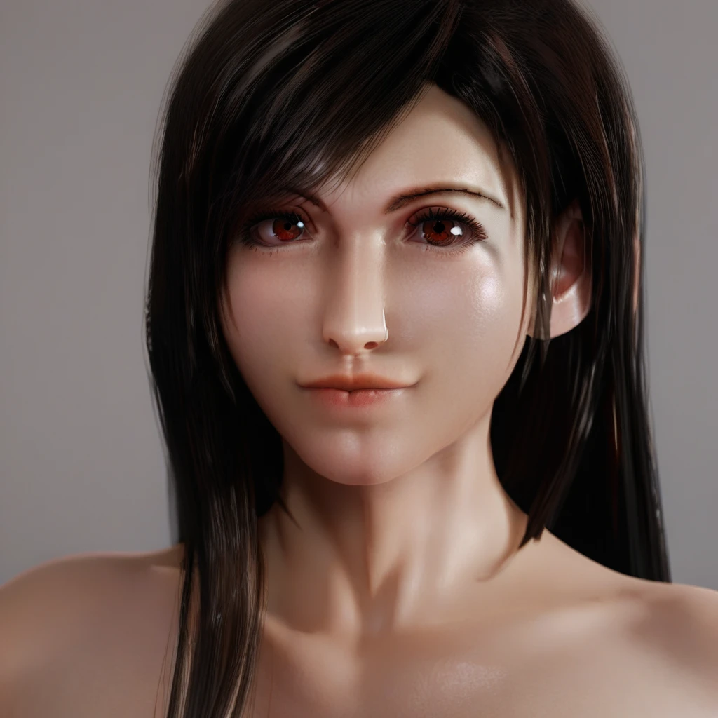 tifa lockhart, portrait, face