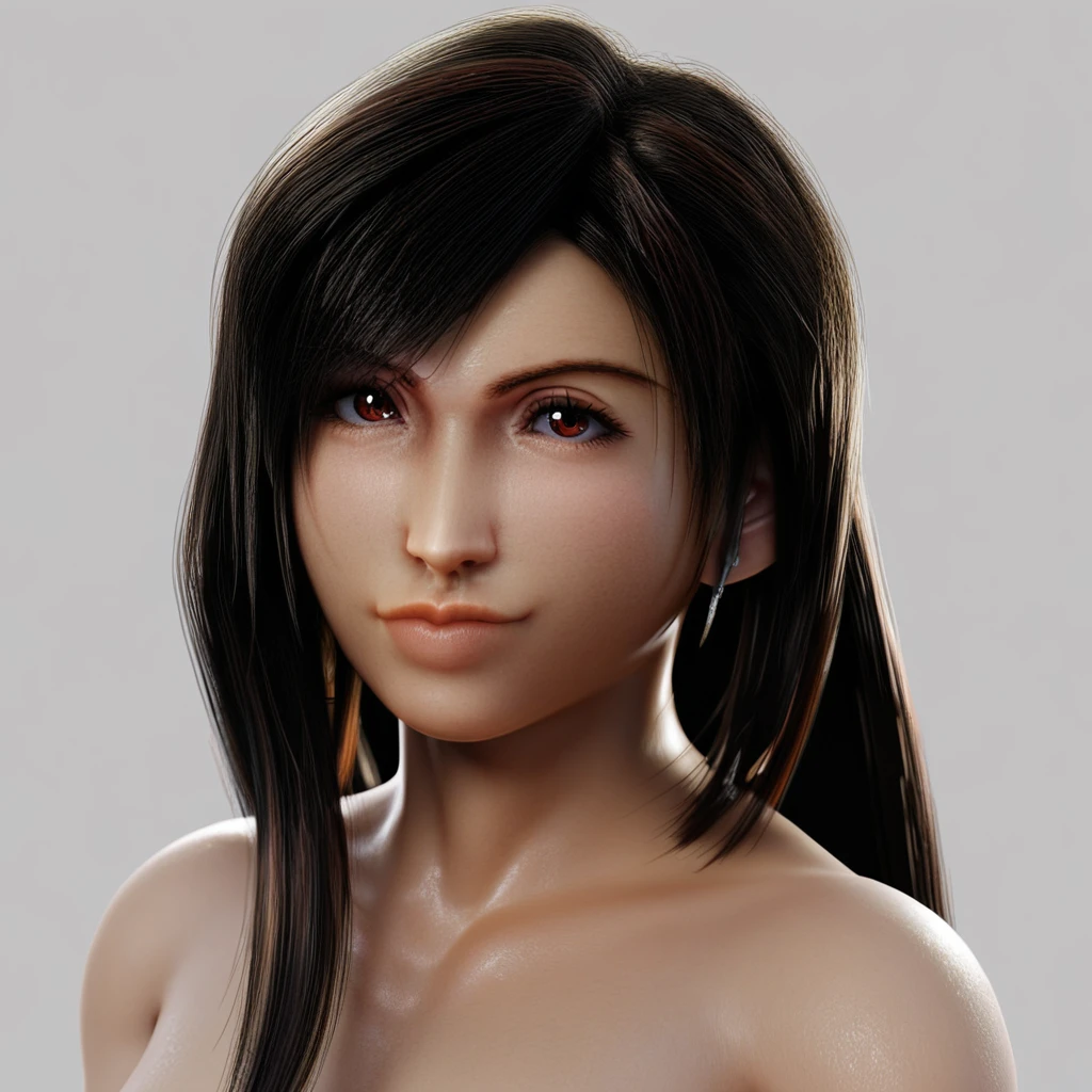 tifa lockhart, portrait, face