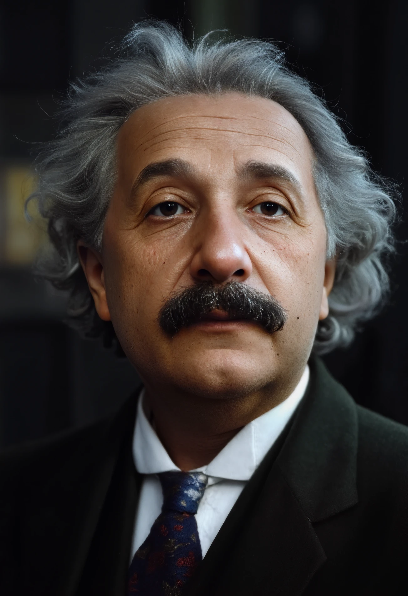 Digital Photo, old man, perfect natural lighting, messy curly semi long greyish white hair, clean shaven but with a mustache, chiaroscuro, professional photography, amazing composition and image quality