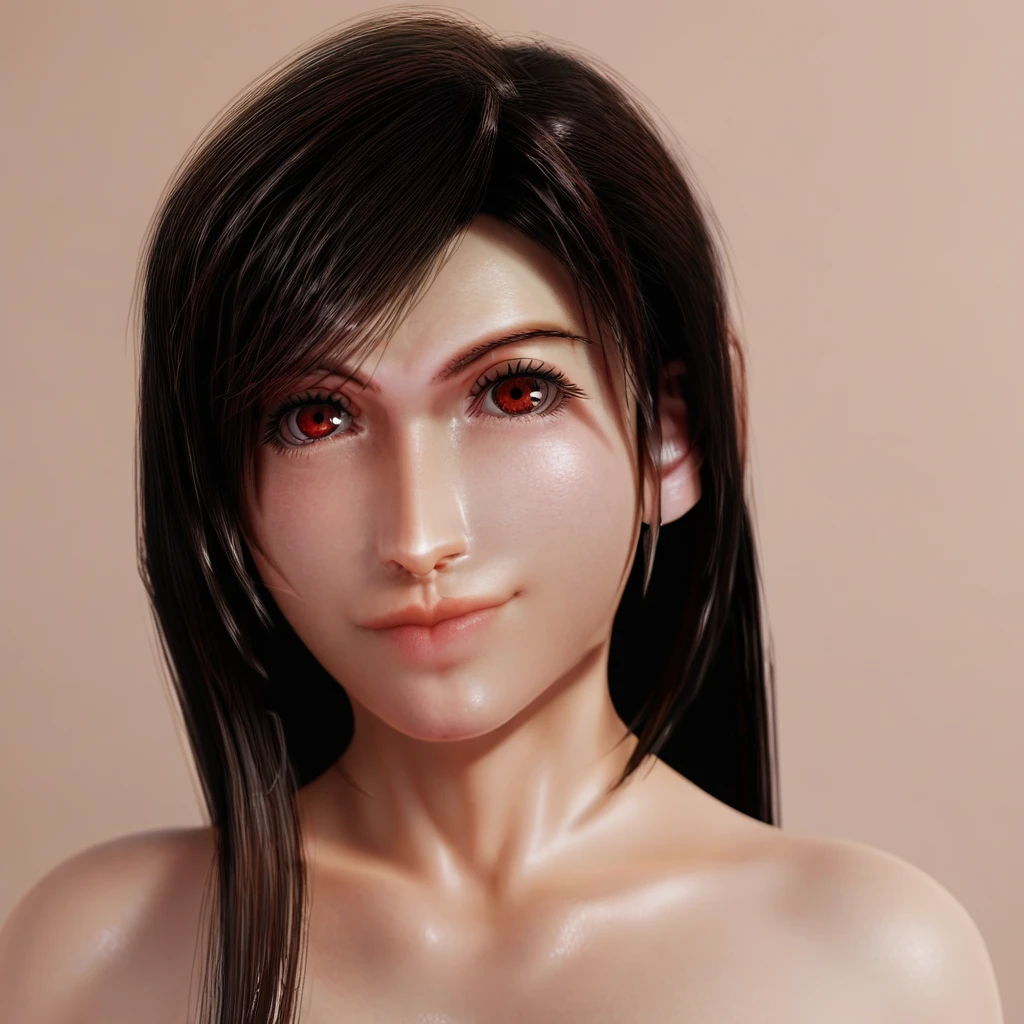 tifa lockhart, portrait, face