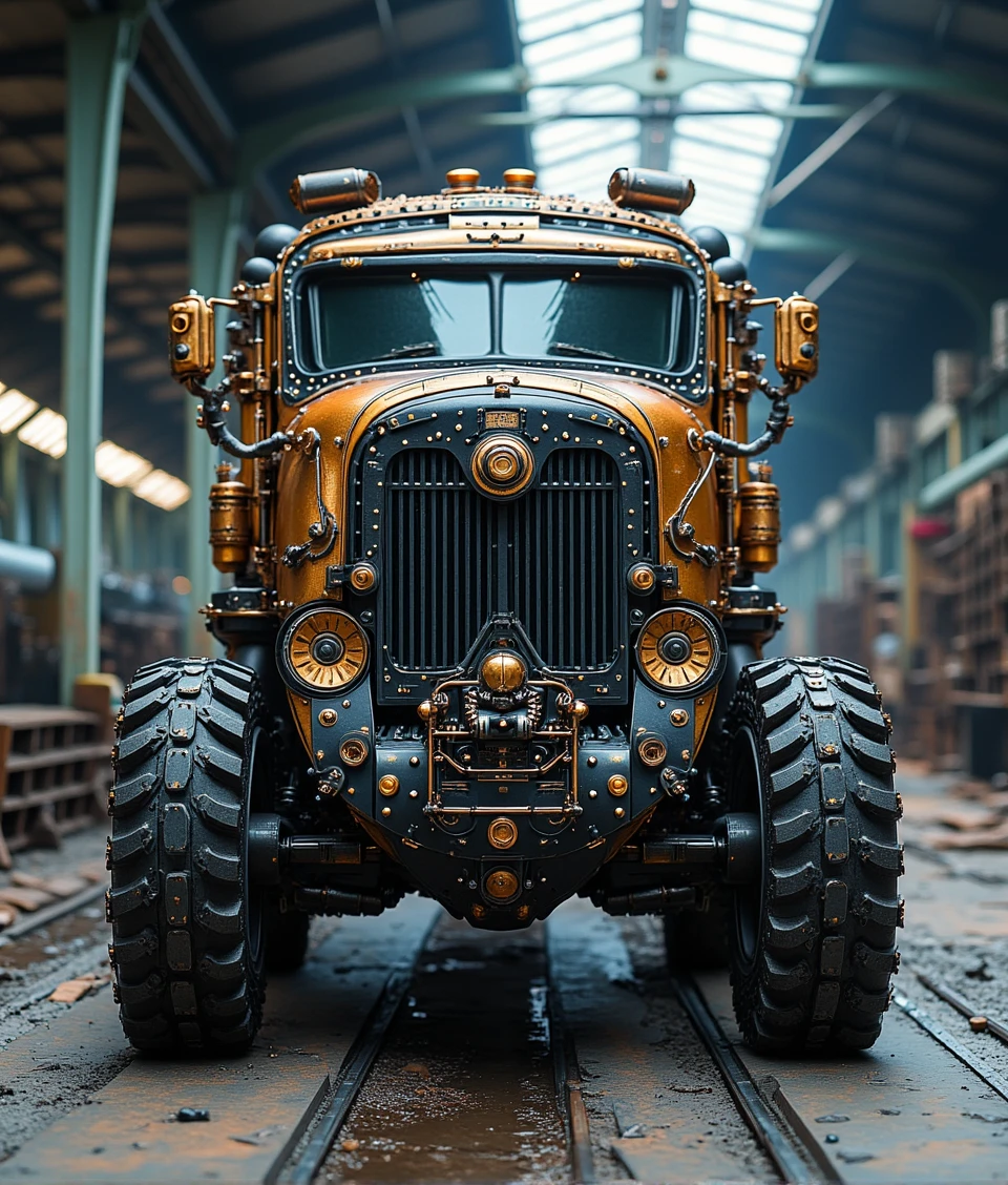 a truck in factory,MECHSCARAB