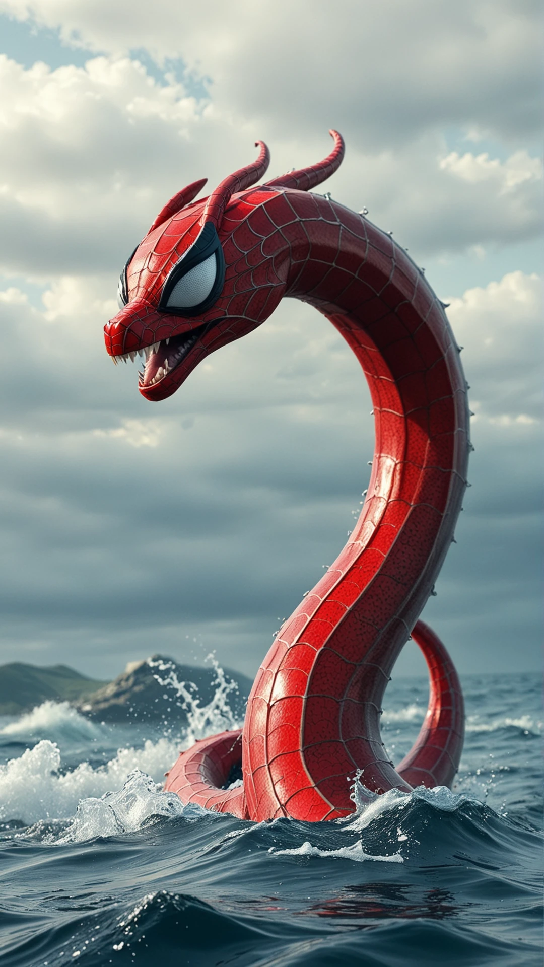 <lora:SpidermanStyleSDXL:1>SpidermanStyle Sea serpent