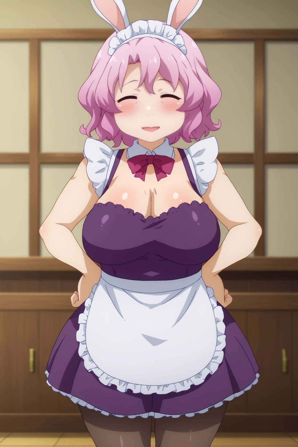 eaArt bot upscaling default is 22:25:26k wallpaper, masterpiece, highest quality, Super detailed, 30~40 years, full body shot, mature woman, beautiful mature woman, nightgown and underwear, enchanting smile, thick lips, Chubby lips, blush, looking at the viewer, provocative expression, short hairstyle, cleavage, Plump、curvy hips、attractive face、naughty face、sexy lingerie　、an inviting gaze、Expression of emotions、(((Lewd underwear)))、erotic see-through lingerie set、Standing position、gorgeous accessories、raise your butt, from below, (NSFW: 1.4)、exposed chest、(((gasping face)))、Openwork decoration，(((see through dress)))、(((R-18)))、Hakari_Whirlpool, pink hair, medium hair, hair ornaments, hair flower, green eyes, , black skirt, mini skirt, pleated skirt, black jacket, white shirt,collared shirt, long sleeve, neck ribbon,ribbon, thighs, big breasts, Are standing, cowboy shot, looking at the viewer, outdoor, blush, 1 girl, (masterpiece:1.3), (High resolution), (8K), (very detailed), (4K), (pixiv), perfect face, Nice eyes and face, (highest quality), (Super detailed), detailed face and eyes, (alone), rough skin, confused, High resolution、beautiful eyes