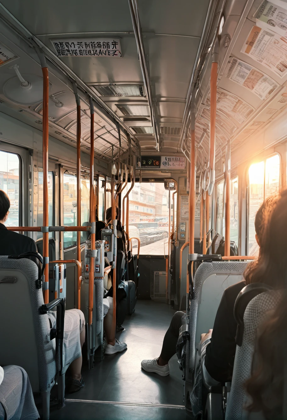 ,ruanyi1016,bus interior,standing,office lady,<lora:1016 bus interior_v1_pony:1>, score_9, score_8_up, score_7_up, score_6_up, score_9, score_8_up, score_7_up, score_6_up source_anime, blush, 1girl,  smile, perfect body , natural 