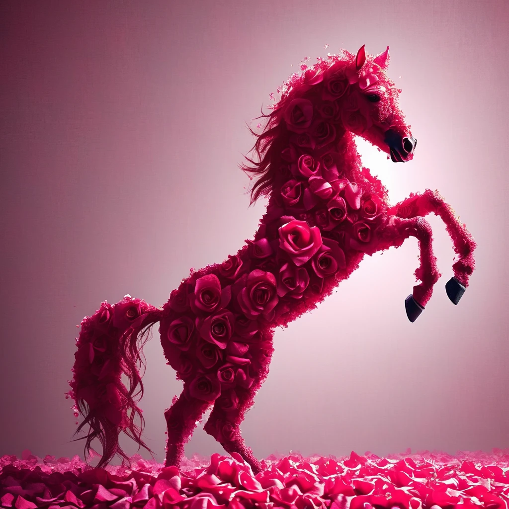 rosifex horse made of rose, cinematic, very detailed, professional photo<lora:rosifex :1>