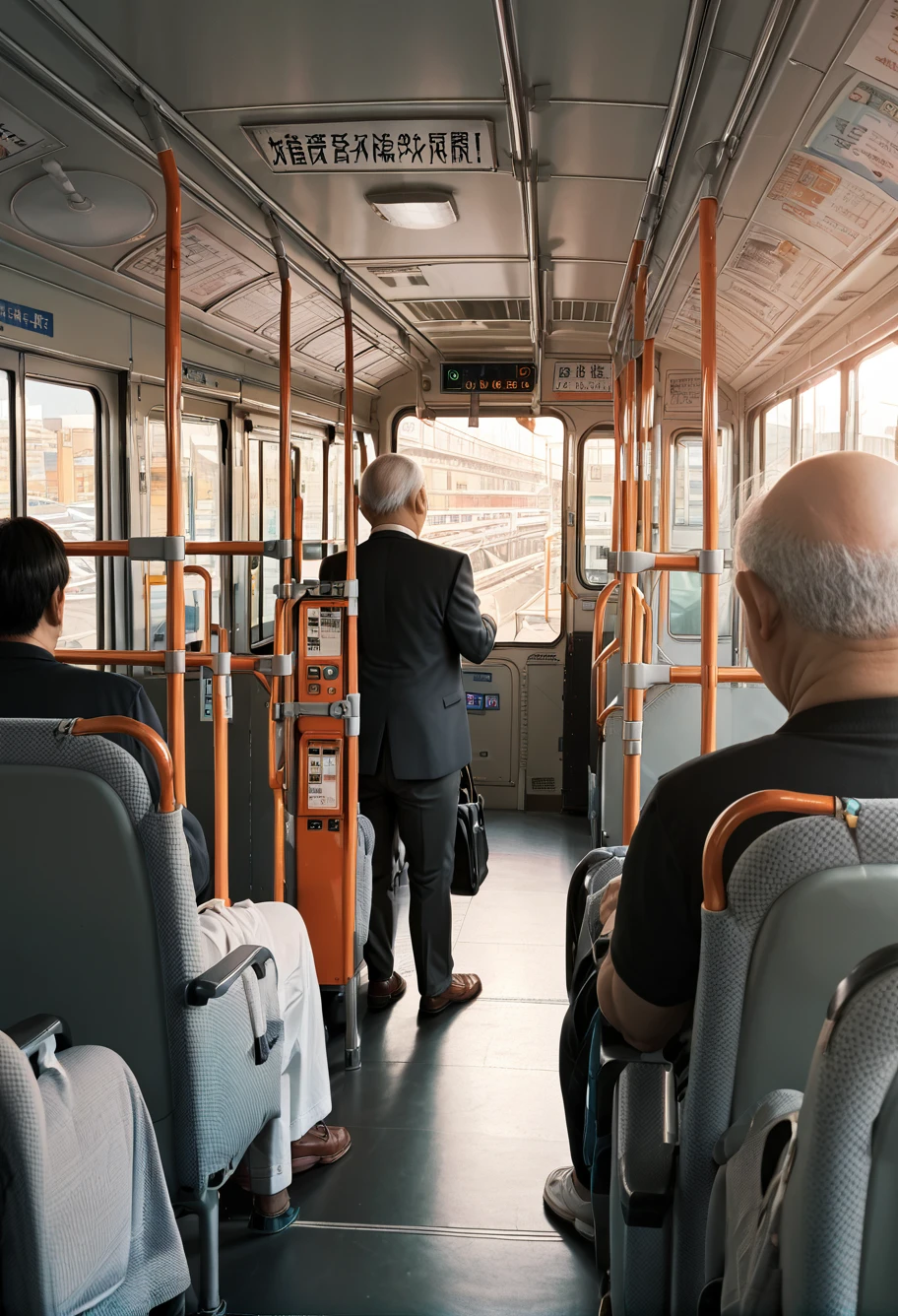 ,ruanyi1016,bus interior,standing,office lady,crowded,full body,from behind,<lora:1016 bus interior_v1_pony:0.9>, score_9, score_8_up, score_7_up, score_6_up, score_9, score_8_up, score_7_up, score_6_up source_anime, blush, 1girl, smile, perfect body , natural , orgasm,open mouth,blush,
fat man,old man, clothed male male,, grab,grabbing from behind,breast squeeze,