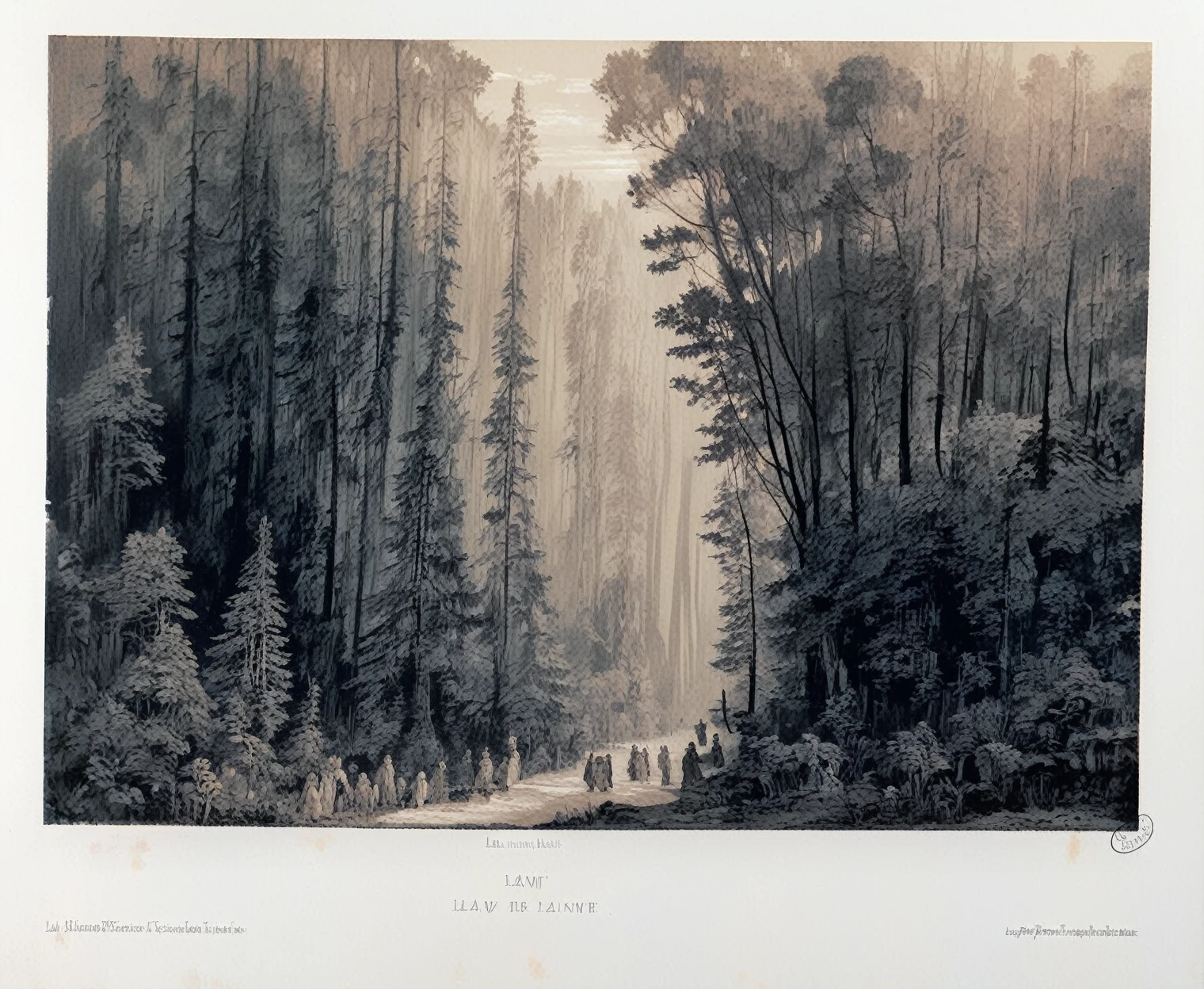 <lora:maxime-lalanne_pony_v1:1> ' nature ' by LalanneMaxime in 1860 ,landscape \(genre\),Realism \(style\), animals in a forest clearing with sunrays shining through the canopy, score_9, score_6_up, score_7_up