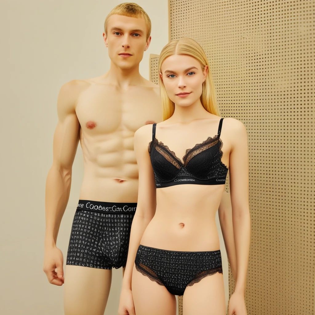 Cute Couples in their Underwear SDXL