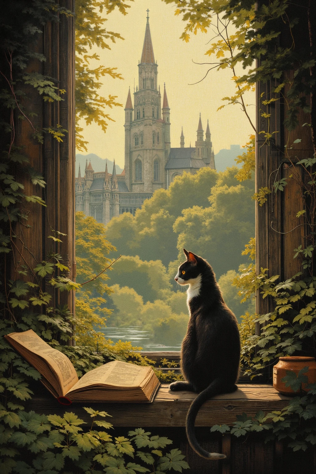 novel_illustration, cat