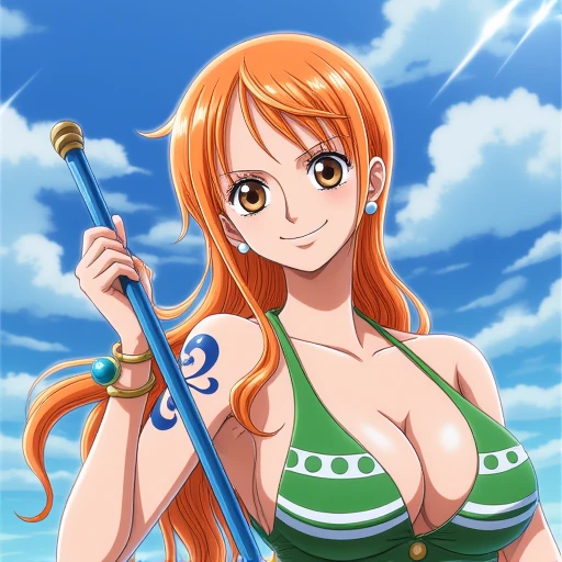 nami, one piece, 1girl