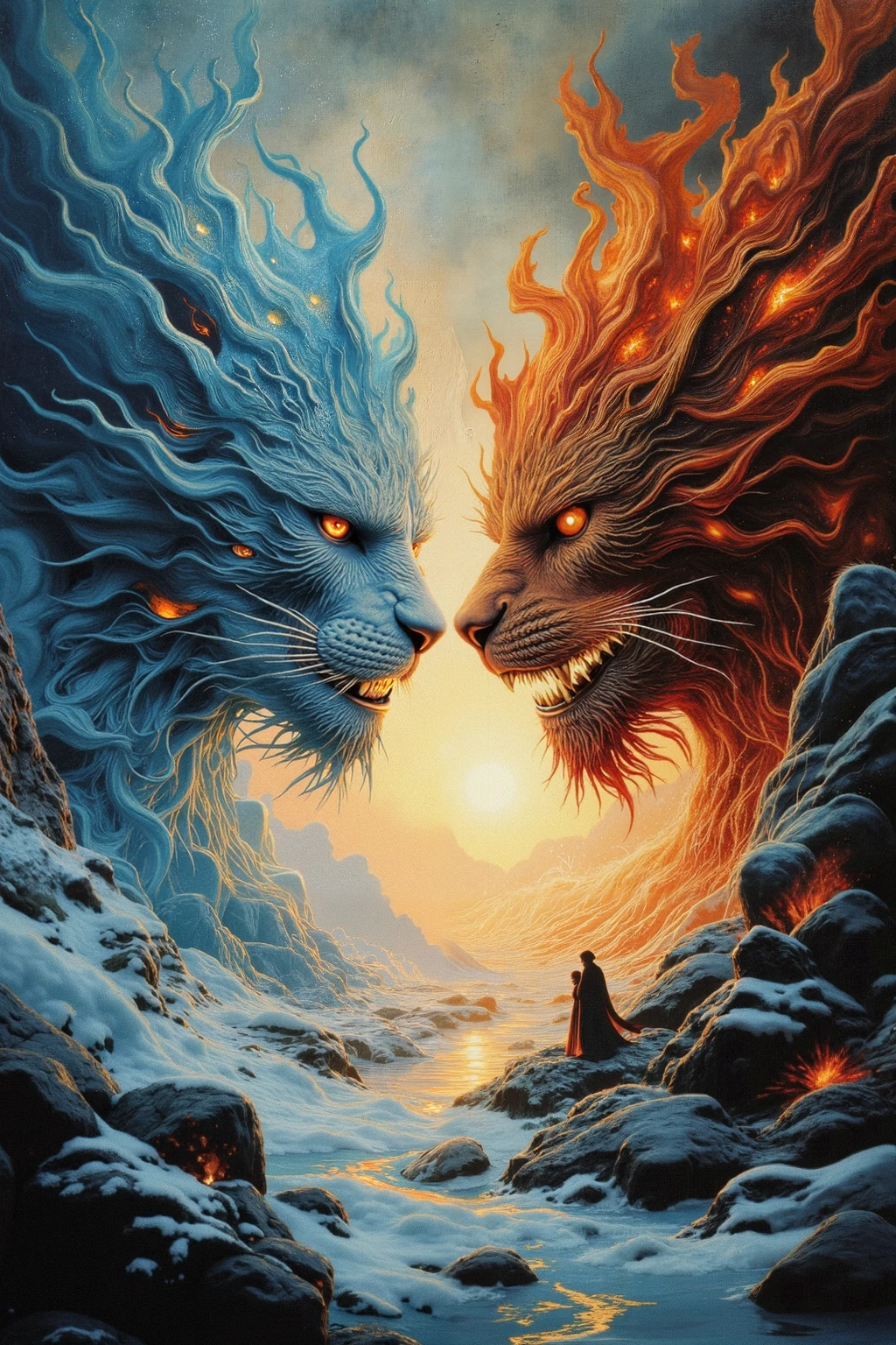 novel_illustration, ice and fire