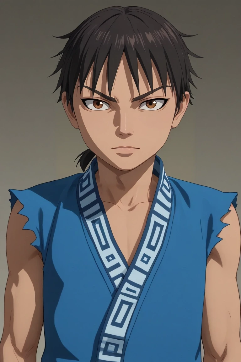 score_9, score_8_up, score_7_up, , rating_safe, , (3d:0.4), looking at viewer, , 1boy, solo, male focus, <lora:xin_kingdom_pony:0.82>, xin_kingdom, black hair, brown eyes, short hair, low ponytail, aged down, , , , <lora:sdxl_lightning_8step_lora:1>