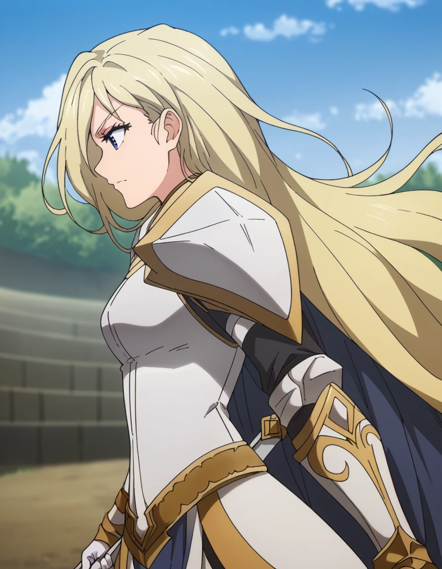 score_9, score_8_up, score_7_up, source_anime, <lora:female-knight-s2-ponyxl-lora-nochekaiser:1>, female knight, long hair, blue eyes, blonde hair, medium breasts,, weapon, sword, cape, armor, shoulder armor, gauntlets, pauldrons, breastplate, knight,, bike ride, countryside, dirt road, trees, afternoon sun, peaceful, alone, , , from side, solo,, cowboy shot, dutch angle