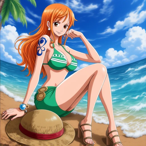 nami, one piece, 1girl