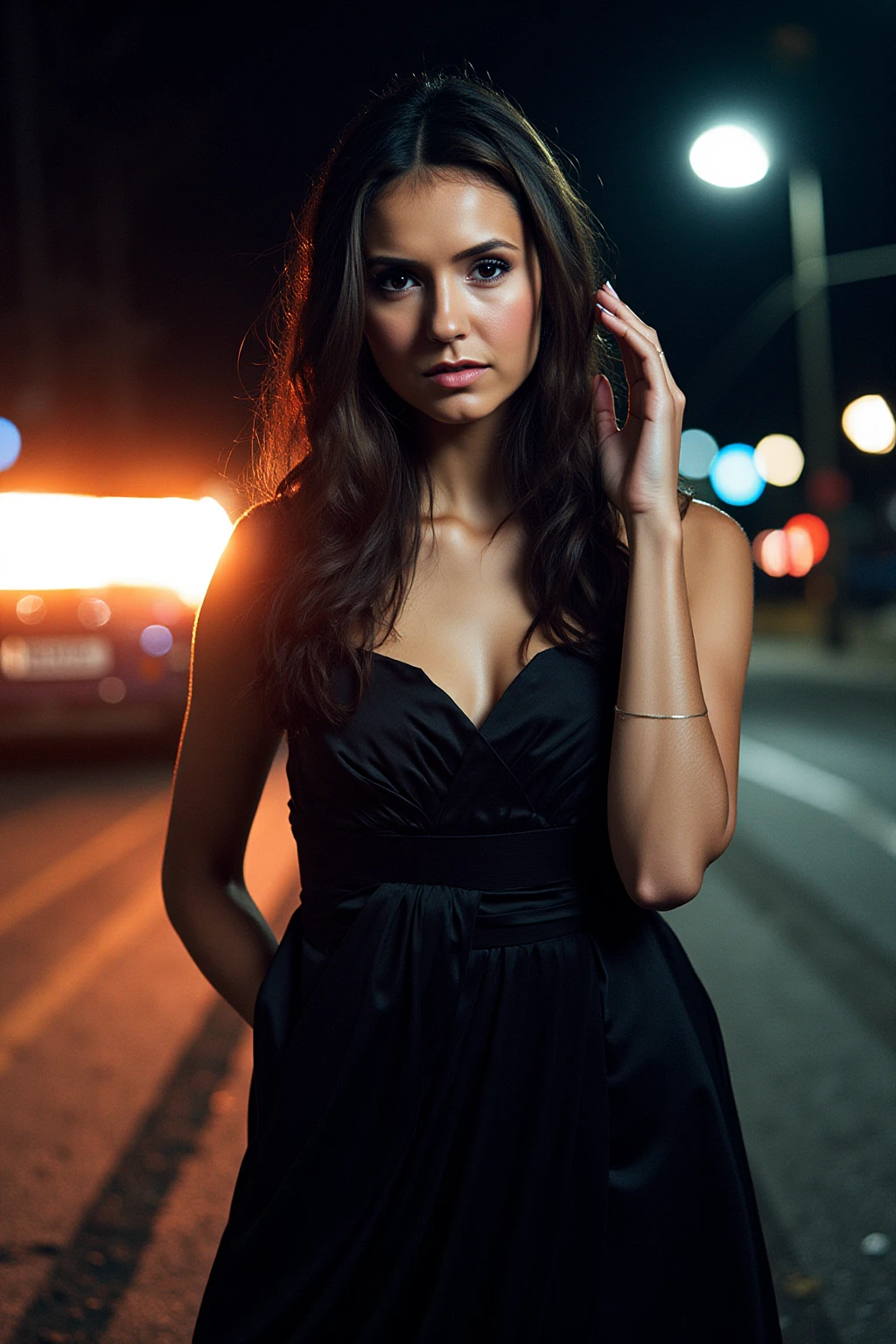 portrait of a beautiful woman.

(In a sleek, dynamic outfit with flowing fabrics and modern, minimalist accessories, paired with a focused, energetic expression and a look of continuous motion, for a look of fluid elegance), (Amidst the dramatic, night-time settings with extended exposure effects and flowing light trails, where the interplay of light and movement creates an atmosphere of mesmerizing, ethereal beauty and kinetic energy:1.3), (dynamic:1.3),(analog, cinematic, vibrant colors, extended light trails, high contrast, fluid compositions, cinematic shot:1.3),













