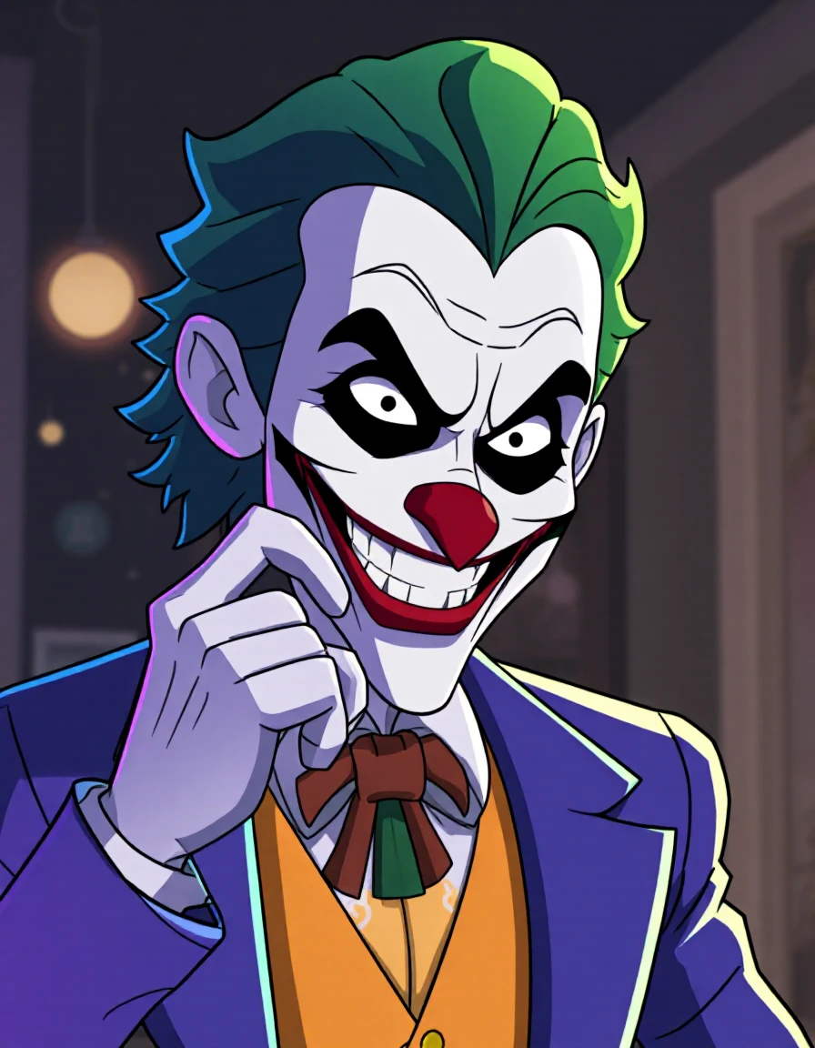 <lora:gtechs_style_flux_OT_sep:1.2> a digital cartoonish in gtechs style of the joker