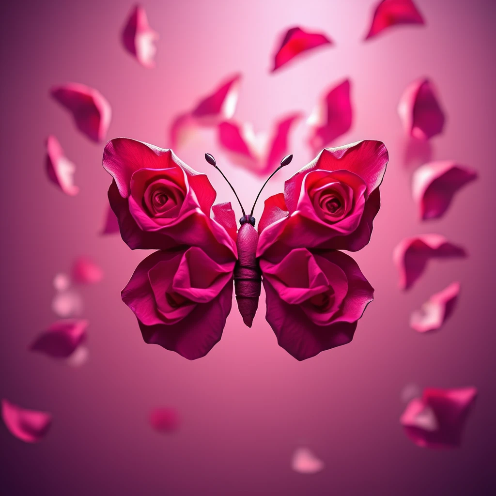 rosifex butterfly made of rose, cinematic, professional photo<lora:rosifex :1>