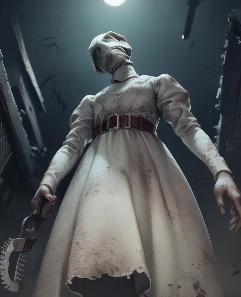 score_9,score_8_up,score_7_up,score_6_up,
sallyxl,head covered,head tilt,holding saw,
white dress,long sleeves,belt,dirty clothes,belt,from below,
abandoned,night,floating,
<lora:TheNurseSallyXL-dbd12l:0.9>,