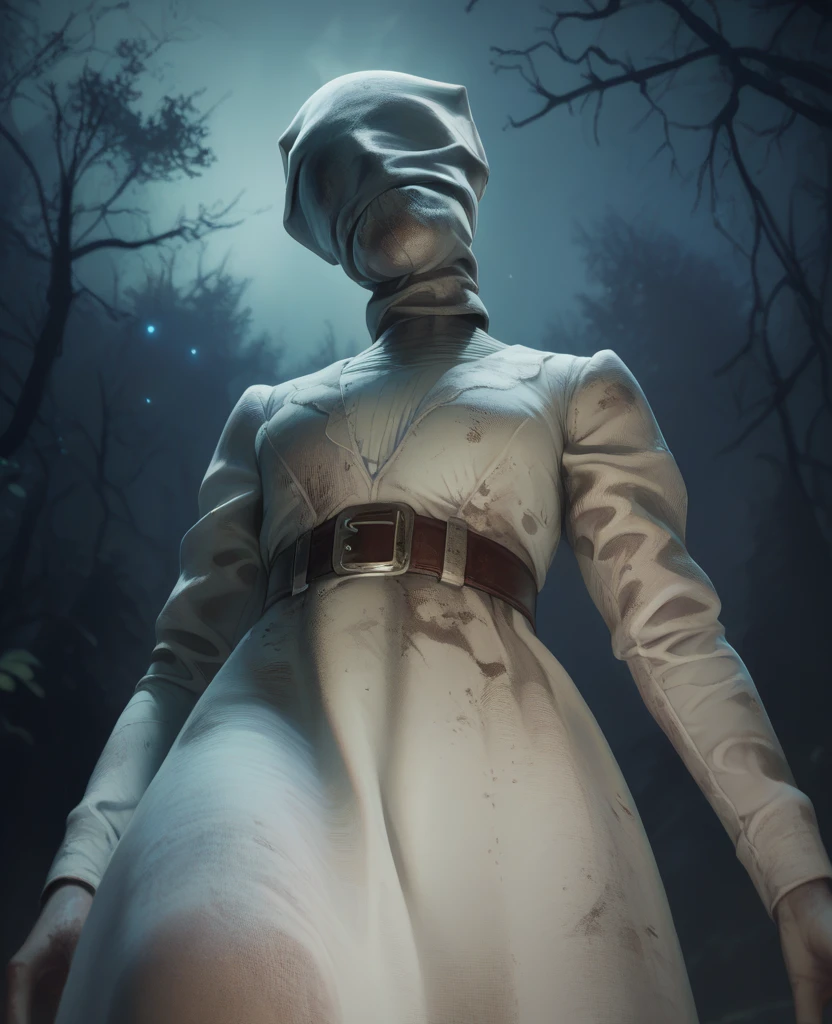 score_9,score_8_up,score_7_up,score_6_up,
sallyxl,head covered,head tilt,
white dress,long sleeves,belt,dirty clothes,belt,from below,
night,forest,floating,
ghost girl,
solo,
<lora:TheNurseSallyXL-dbd12l:0.8>,