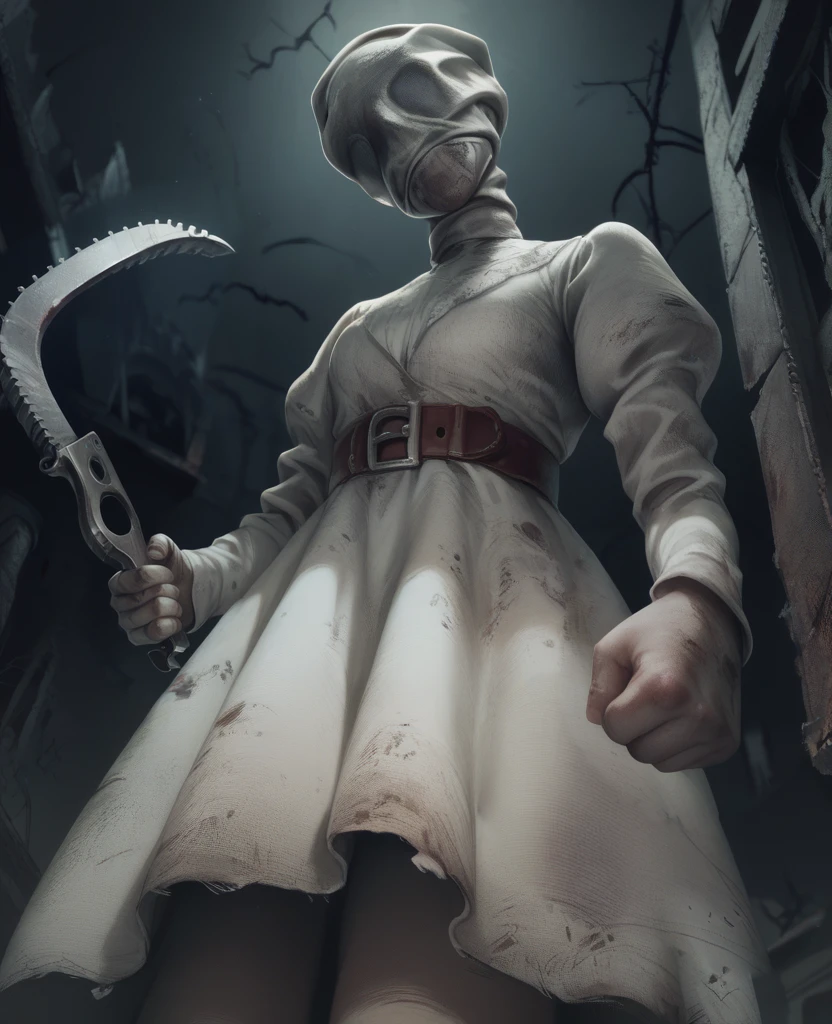 score_9,score_8_up,score_7_up,score_6_up,
sallyxl,head covered,head tilt,
white dress,long sleeves,belt,dirty clothes,belt,from below,clenched hand,
abandoned,night,floating,
<lora:TheNurseSallyXL-dbd12l:0.9>,