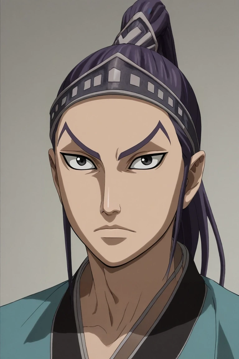 score_9, score_8_up, score_7_up, , rating_safe, , (3d:0.4), , , 1boy, solo, male focus, <lora:wang_ben_pony:1>, wang_ben, purple hair, black eyes, long hair, ponytail, aged down, , , <lora:sdxl_lightning_8step_lora:1>