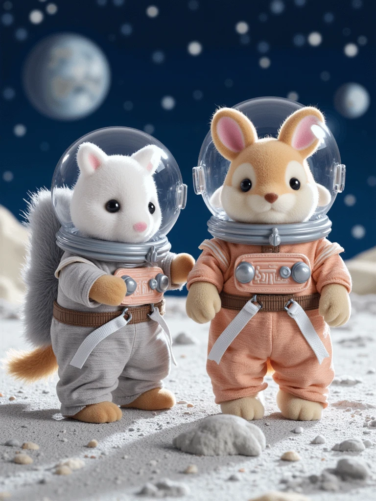 SylFam,cute animals in spacesuit on planet moon <lora:flux-lora-SylFam:0.8>