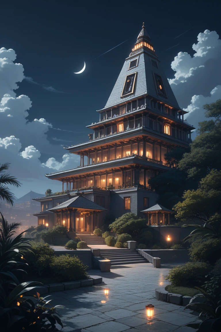 score_9, score_8_up, score_7_up, source_anime rating_safe, night, natural lighting, fantasy egyptian-structure focus, Daegypt, building, no humans, intricately detailed illustration, depth of field, atmospheric perspective, scenery, gray theme