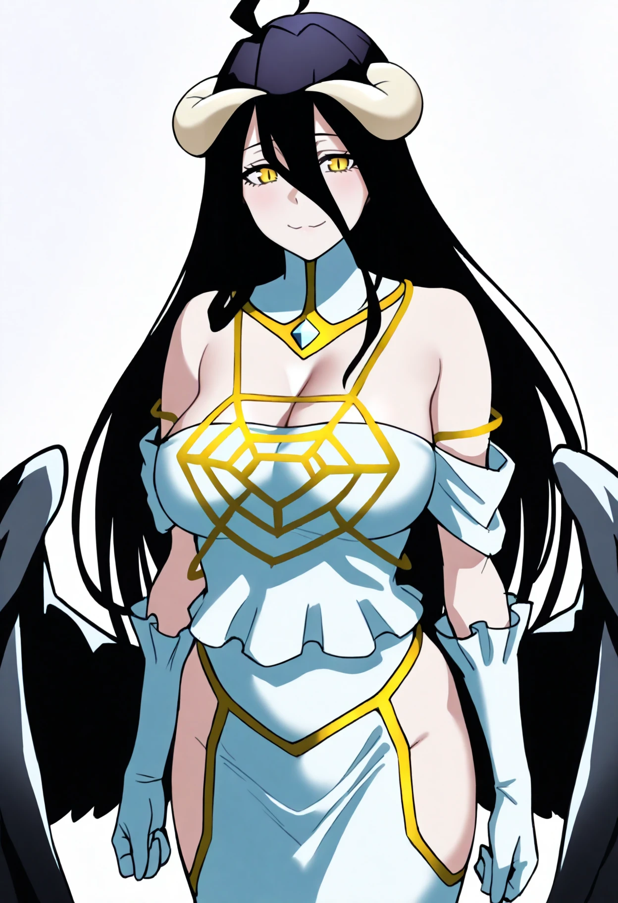 melodia,pointy ears,long hair,red eyes,black hair,head wings,
jewelry,cleavage,white dress with frills,white choker,leotard,detached sleeves,
standing,upper body,
circlet,collarbone,stars,night,
(insanely detailed,  masterpiece, best quality),solo,<lora:melodia-11D6-v8:0.8>,