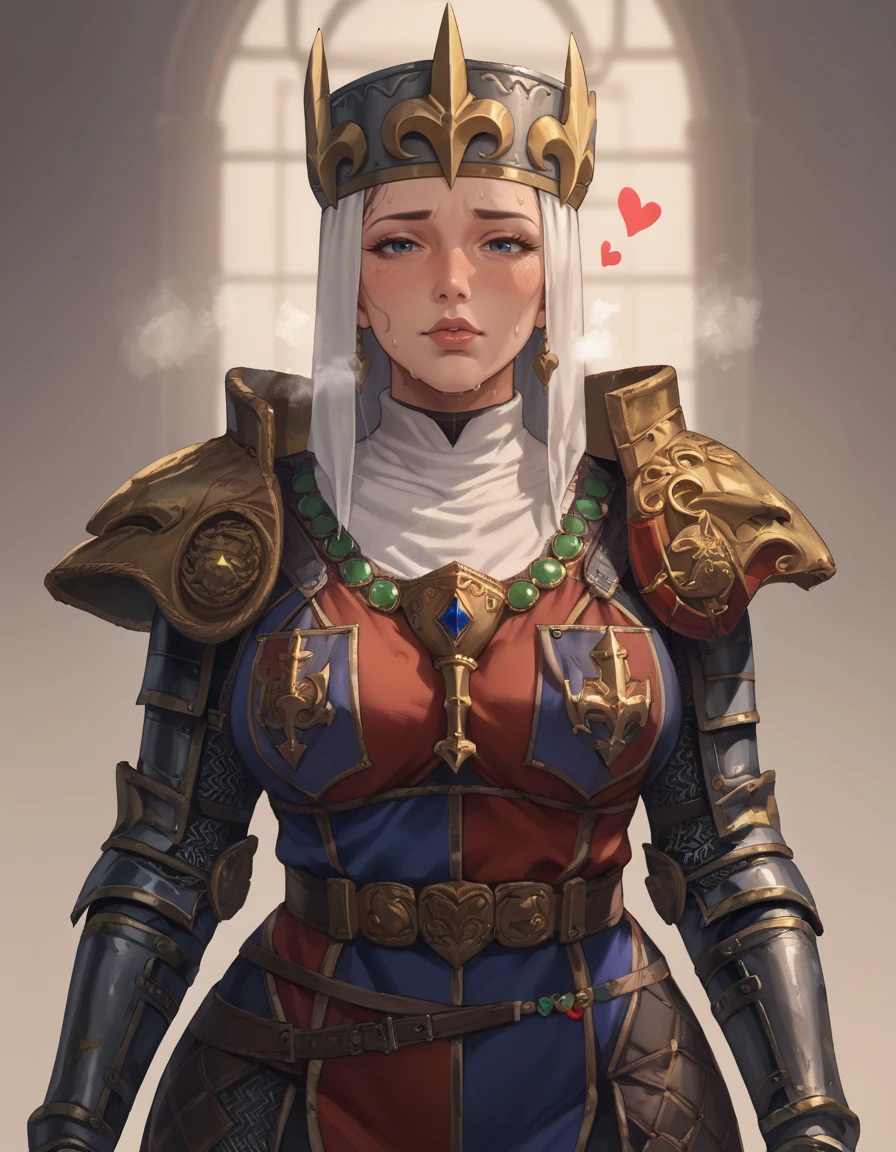 score_9, score_8_up, score_7_up,
LouenLeoncoeur, armor, mature eyes, curvy, wide hips, solo, looking at viewer, in heat, blush, sweat, heavy breathing, hearts,
<lora:LouenLeoncoeur:0.8>