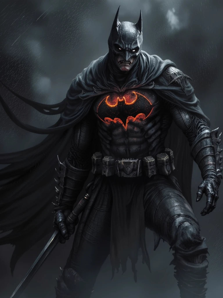 gloomy dark fantasy batman